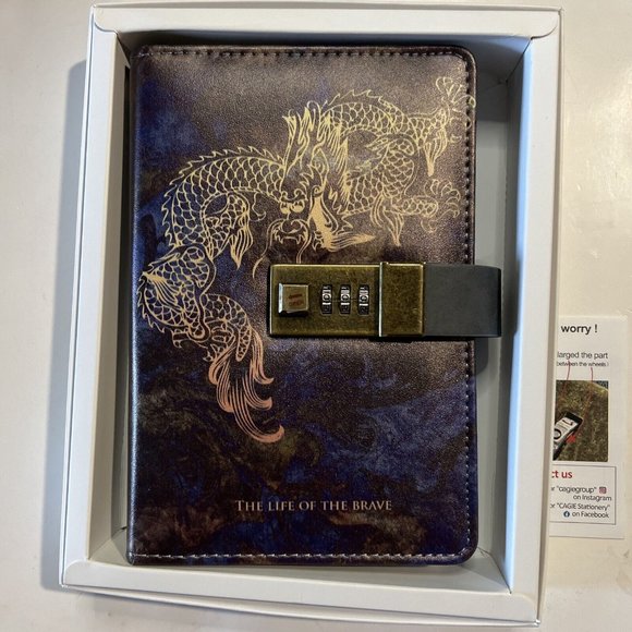 Cagie Office Cagie Diary With Lock A6 Small Locking Journal For